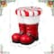 Glitzhome® 14.5"H Christmas MGO Peppermint Boot Stool or Accent Table